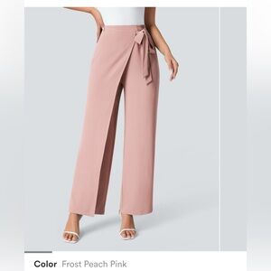 HALARA Frost Peach Pink Wide Leg Pants